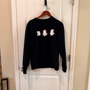 Black Ghost Embroidered Sweatshirt